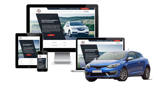 Ankaufseite mobil – Autoankauf Trendelburg mit rotem PKW